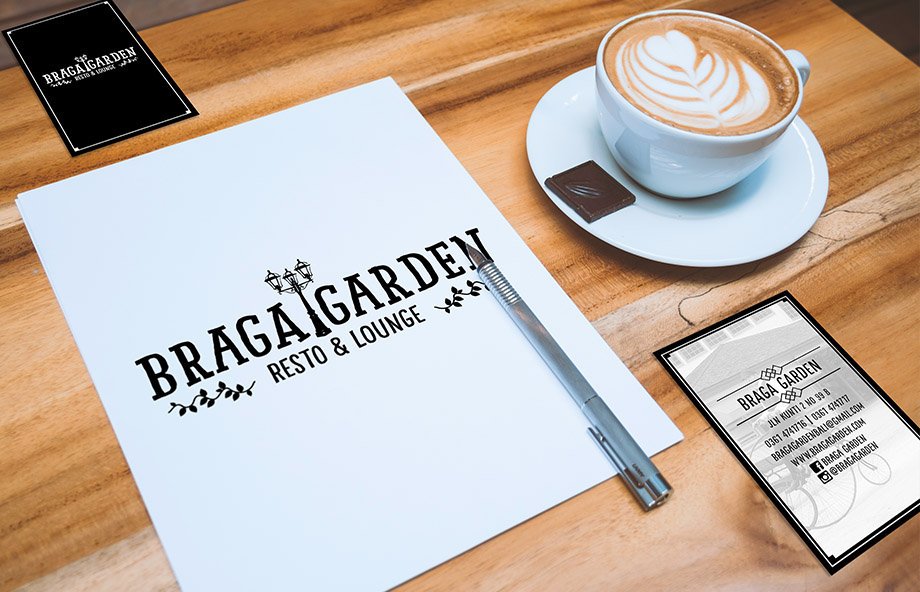 Logo & Business Card design for Braga Garden Resto & Lounge